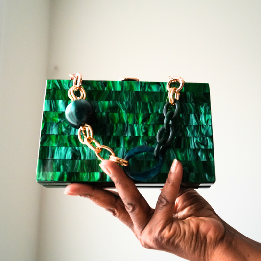Palais Clutch in Emerald